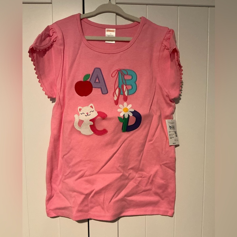 Pink Kids Alphabet T-Shirt‎